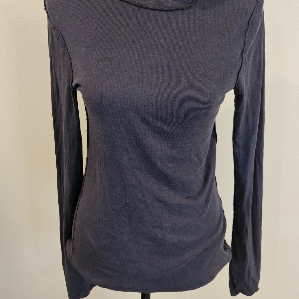 We The Free Dark Blue Long Sleeve Top